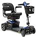 Pride Jazzy ZERO TURN 4-Wheel Travel Mobility Scooters, Get the Best of Both Worlds - 4 Wheel Stability Meets 3 Wheel Maneuverability (Sapphire Blue,) Pride Mobility 